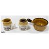 Image 1 : 3PC EDMONTON, AB CREAM, SUGAR & HANDLED BOWL SET