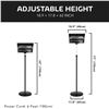 Image 3 : NEW REPACKED BLACK STANDING PATIO HEATER WITH 3