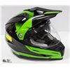 Image 1 : NEW ILM GREEN AND BLACK SZ MEDIUM RACING HELMET