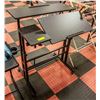 NEW ASSEMBLED BLACK PORTABLE DESK ON WHEELS