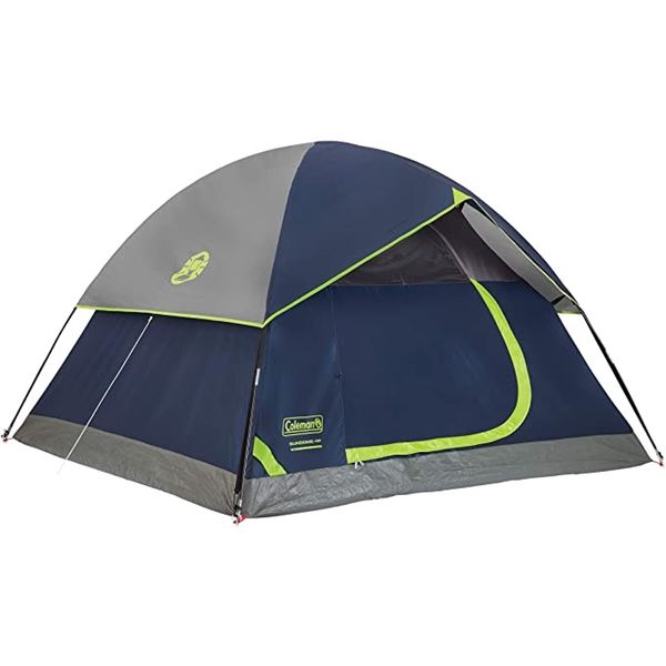 NEW REPACKED COLEMAN SUNDOME 4-PERSON TENT - NAVY