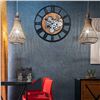 Image 2 : NEW LAFOCUSE 23" INDUSTRIAL GEAR WALL CLOCK