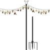 NEW 10FT STRING LIGHT SUPPORT POLE SET