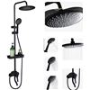 NEW PARTS REPACKED MATTE BLACK SHOWER FAUCET SET