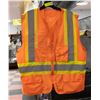 Image 1 : NEW ORANGE HI VIS SAFETY VEST ONE SIZE FITS MOST