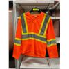 Image 1 : NEW LONGSLEEVE ORANGE HI VIS SAFETY SHIRT SIZE S
