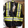 Image 1 : NEW BLACK HI VIS SAFETY VEST SIZE LARGE