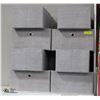 Image 1 : LOT OF 8 GREY FABRIC SHOWHOME STORAGE BINS