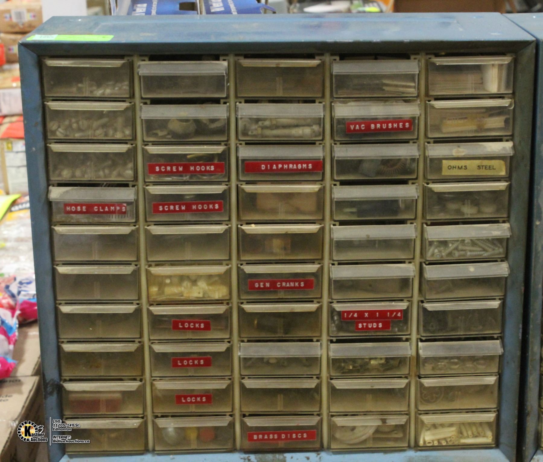 50 DRAWER NUT AND BOLT ORGANIZER FILLED W/HARDWARE
