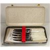 CASED STAINLESS STEEL SHFFIELD ENGLAND KNIFE SET