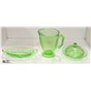 Image 1 : URANIUM GREEN COLOURED DISHWARE