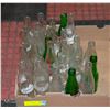 LARGE LOT OF VINTAGE AND ANTIQUE GLASS BOTTLES