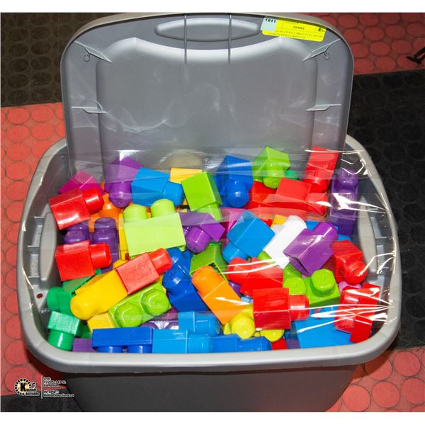 Mega Blocks Container MEGA BLOCKS LARGE FULL PLASTIC CONTAINER COMPLETE