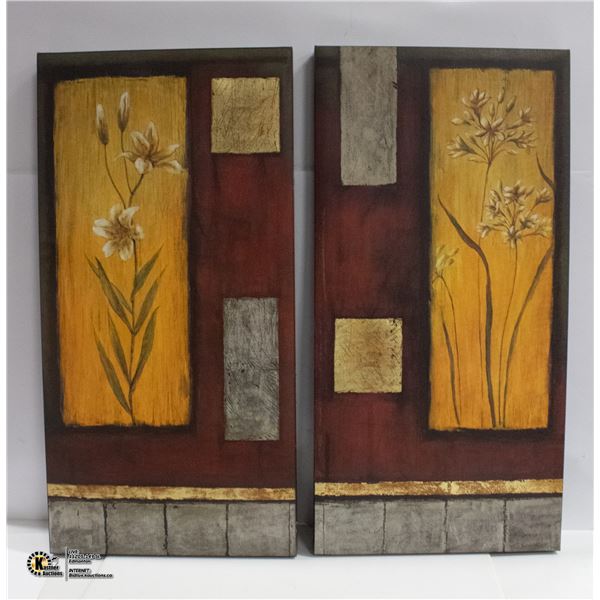 PAIR OF 15 5 X 31 PICTURES ON CANVAS pair-of-15-5-x-31-pictures-on-canvas
