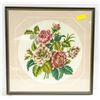 Image 1 : ROSE CROSS STITCH PICTURE 23" X 23"