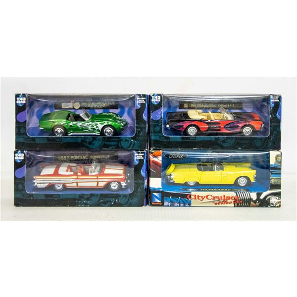 LOT OF 4 X 2004 CITY CRUISER COLLECTION 1:43 SCALE