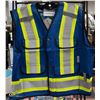 Image 1 : NEW ROYAL BLUE HI VIS SAFETY VEST SIZE XL