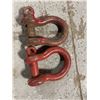 Image 1 : TWO Large D Ring Shackles,  Screw Pin Anchors