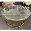 Image 1 : Round Coffee Table with Glass Top , 36" Diameter, 17" Height