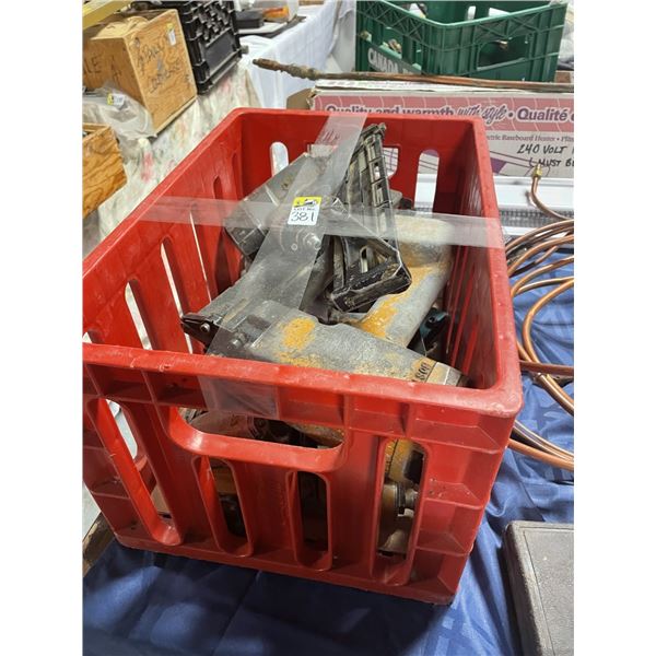 Crate of  Pneumatic Tools