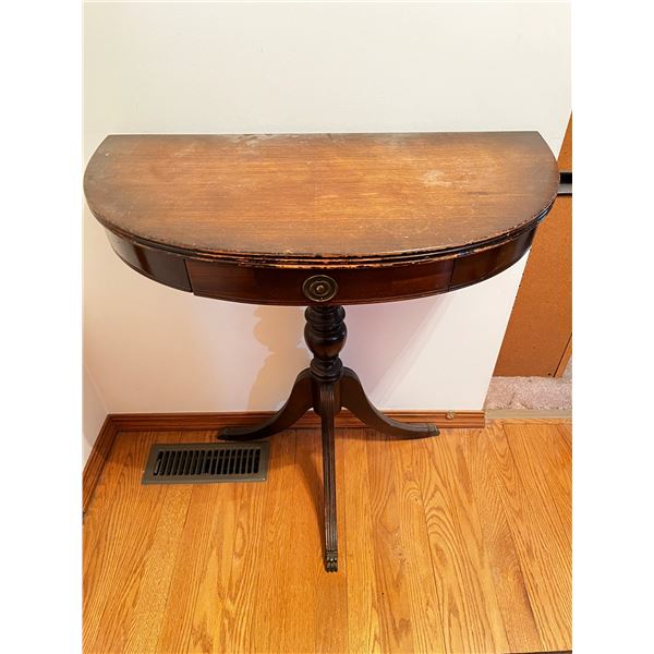 Wooden Demilune Table