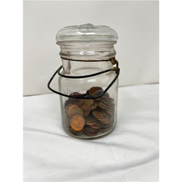 Jar of Assorted Pennies