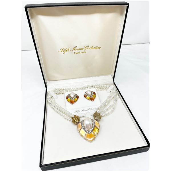 Fifth Avenue Collection Matched Faux pearl set