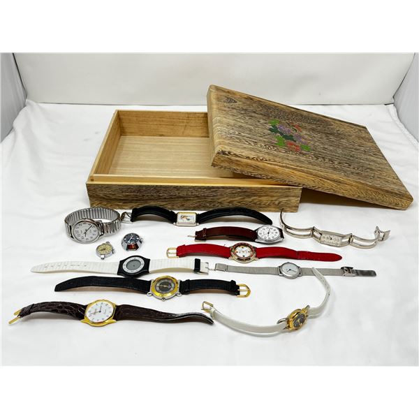 Group lot of 12 various brand watches