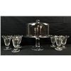 Image 1 : 10" Glass cake stand and Sundae cup set