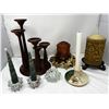 Image 1 : Candle and holder group of 7 mixed