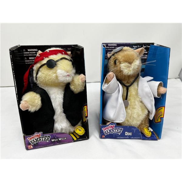 Wild Willie and Doc dancing hamster plushes