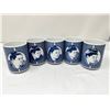 Image 1 : Five Japanese sumo sake cups