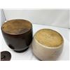 Image 2 : Two vintage Stoneware pots with lids