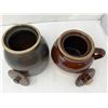 Image 3 : Two vintage Stoneware pots with lids