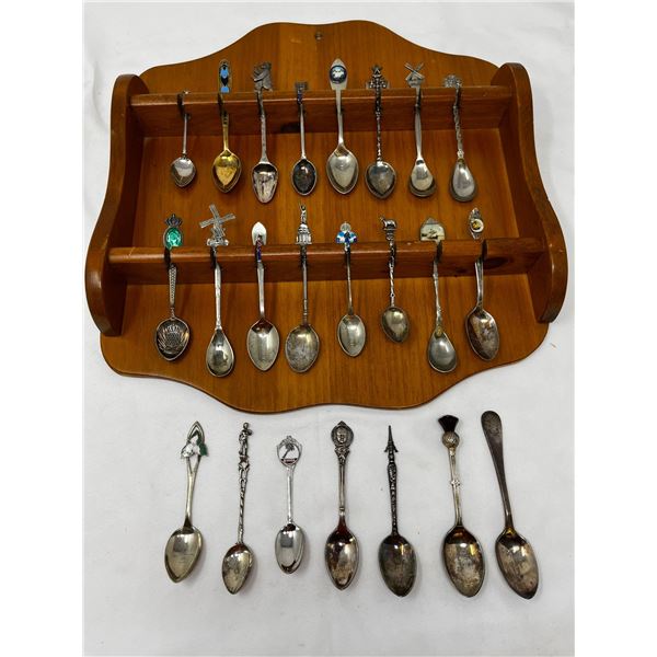 13x15" Souvenir Spoon collection and stand