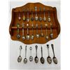 Image 1 : 13x15" Souvenir Spoon collection and stand