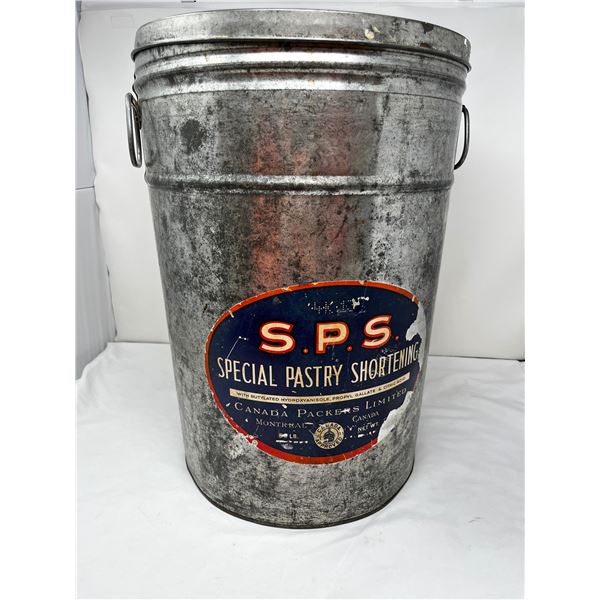 18"x12.5" S.P.S Antique shortening container