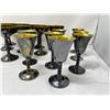 Image 2 : Spanish Silverplate brass cup and goblet set