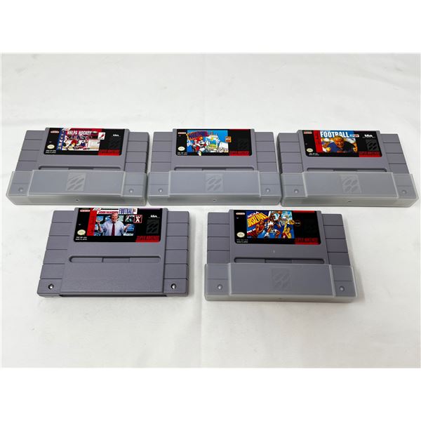 Lot of 5 super nintendo Game Cartridges