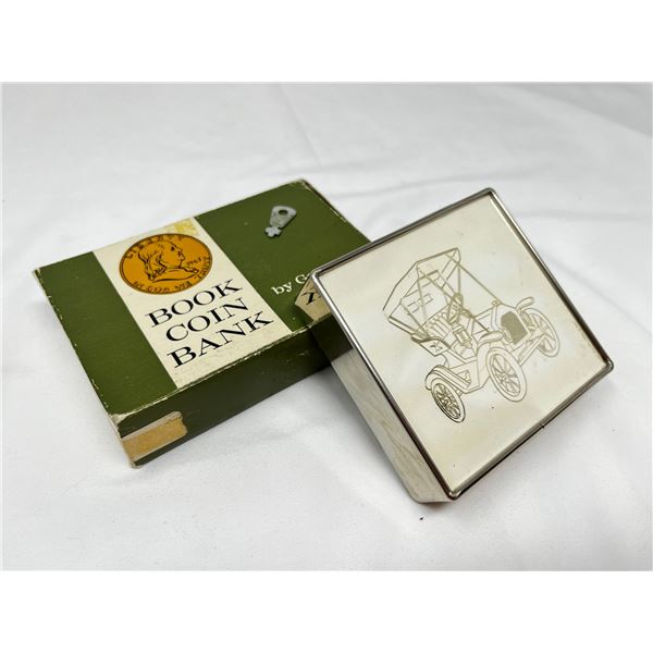 Vintage Car style coin bank with original key