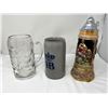 Image 1 : Lot of 2 Tankards and 1 beer Stein music box