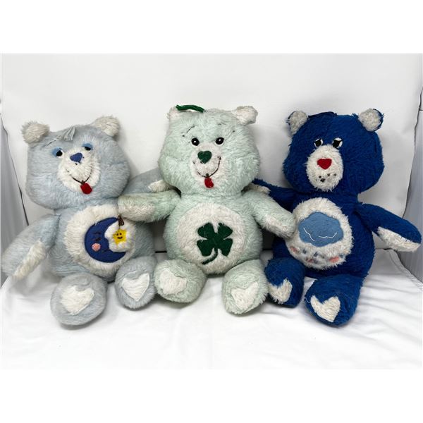 Three vintage collectable 1980's Carebear plushes