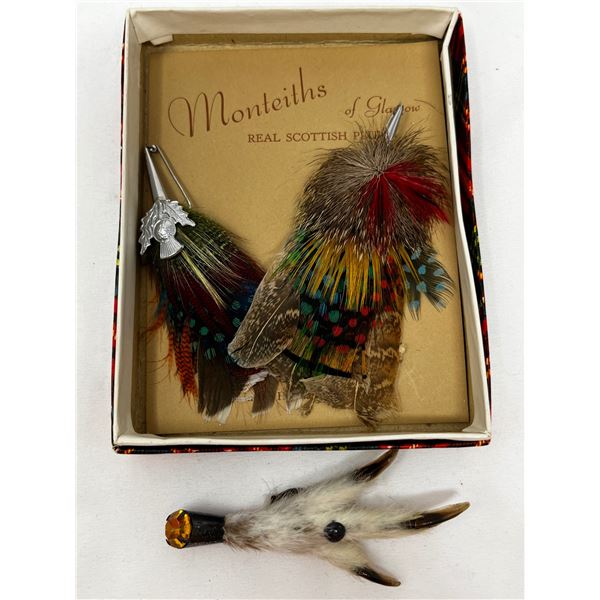 3- Scottish cultural plume brooches