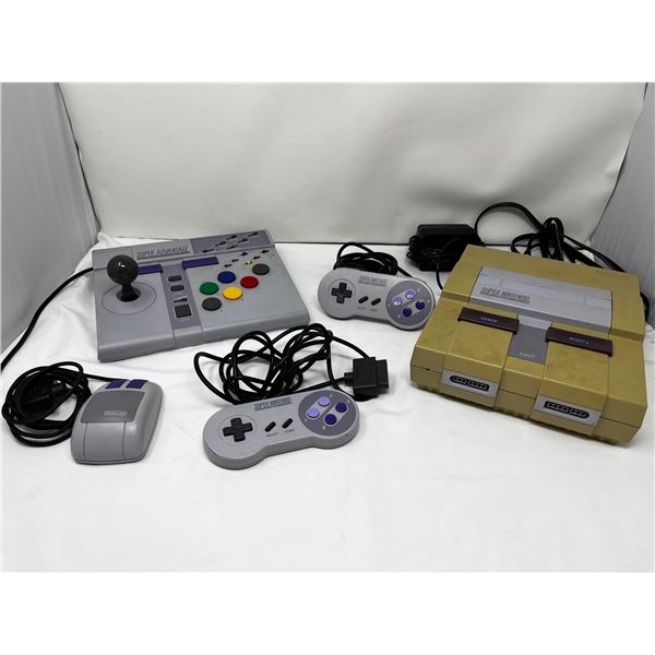 Super Nintendo Video Game console and accessories