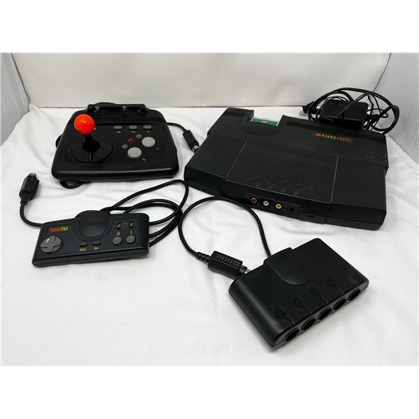 NEC Turbografix 16 video game console and controllers