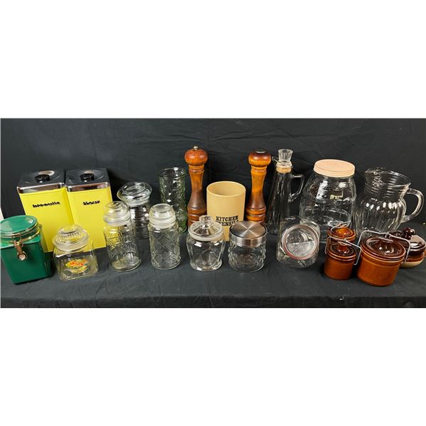 Household containers countertop items and misc