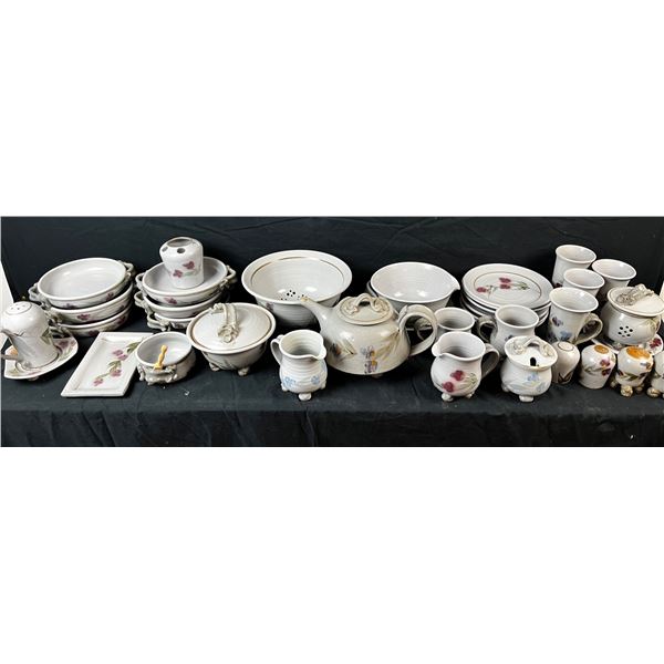Large mixed earthenware pottery set