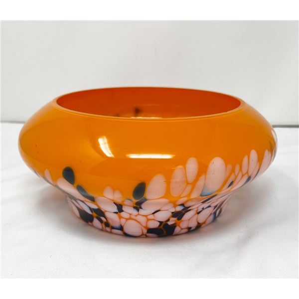 Orange and multicolour candy bowl
