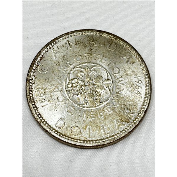1964 Canada 80% silver "charlottetown" dollar