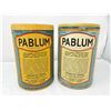 Image 1 : Two vintage pablum wheatmeal porridge containers